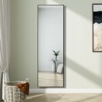 Ocean miroir sur pied 150x40cm miroir suspendu ou sur pied pleine longueur cadre noir