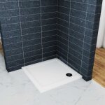 Ocean sanitaire - ocan receveur de douche l. 76 x l. 76cm estra - plat carr bac  douche avec la bonde ...