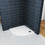Ocean sanitaire - ocan receveur de douche blanc l. 80 x l. 80cm 1 / 4 de cercle, extra - plat gel coat, ...