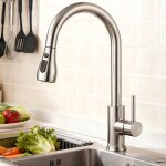 Oc�an robinet de cuisine monocommande acier inoxydable, douchette extractible, 2 modes, cartouche c�ramique, ...