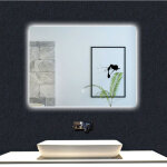 Ocean sanitaire - ocean 100x60cm miroir de salle de bain r�tro - �clair� par led avec lumi�re blanche ...