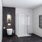 Ocean sanitaire - oc�an cabine de douche 110x80x80cm hauteur 195cm en verre 8mm tremp�, avec 1 porte ...