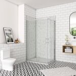 Ocean sanitaire - oc�an cabine de douche 76x76x195cm en 6mm verre anticalcaire porte de douche coulissante ...