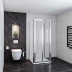 Ocean sanitaire - oc�an cabine de douche 80x80x80x185cm cabine de douche u porte de douche pliante