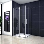 Ocean sanitaire - oc�an cabine de douche 90x70x185cm en verre anti - calcaire 2 portes de douche