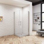 Ocean sanitaire - oc�an cabine de douche pivotante premium 70x70x197cm - verre tremp� s�curit� 6mm trait� ...