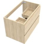 Ocean sanitaire - ocean meuble de rangement avec deux tiroirs, 79 x 44. 5 x 52 cm, chne