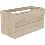 Ocean sanitaire - ocean meuble de rangement avec deux tiroirs, 99 x 44. 5 x 52 cm, chne