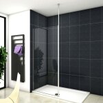 Ocean sanitaire - oc�an paroi de douche 40x200cm en 8mm verre anticalcaire et livr� une barre de fix� ...