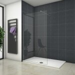 Ocean sanitaire - paroi de douche 70x200cm verre 8mm securit avec receveur de douche blanc 90x70cm + ...