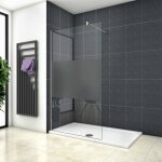 Ocean sanitaire - paroi de douche � l'italienne en 8mm verre securit et sabl� au centre, oc�an paroi ...
