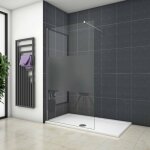 Ocean sanitaire - paroi de douche � l'italienne en 8mm verre securit et sabl� au centre, oc�an paroi ...