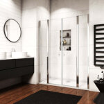 Ocean sanitaire - oc�an porte de douche battante 150x187cm en verre anti - calcaire porte battante et ...