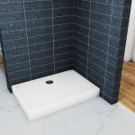 Ocean sanitaire - ocan receveur de douche l. 100 x l. 70cm blanc, rectangulaire, extra - plat avec le ...