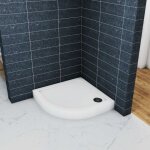 Ocean sanitaire - ocan receveur de douche l. 80 x l. 80cm 1 / 4 de cercle avec le kit de plinthe et ...