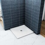 Ocean sanitaire - oc�an receveur de douche l. 80 x l. 80cm blanc - extra plat - en r�sine - grille en ...