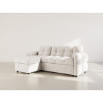 Octave - canap� d'angle r�versible 4 places convertible avec coffre en velours textur�