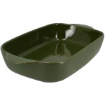 Octave plat a four rectangle 2, 2 l vert 33 x 20 cm en gres - menastyl