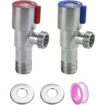 Odipie - jamais utilis]2 pcs vanne d'angle de robinet en acier inoxydable 304 vanne de rgulation d'angle ...