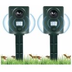 Odipie - 2023 2x rpulsif  ultrasons pour chats de jardin, rpulsif pour chats avec piquet de terre ...