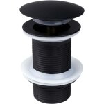 Odipie - jamais utilis�]bonde de lavabo noir sans trop plein, bonde de lavabo pop up noir universelle, ...
