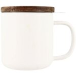 Ogoliving - juliet tisaniere 300 ml gres blanc + cv bois d'acacia