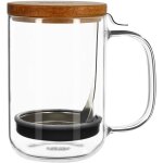 Ogoliving - romeo mug cafe press 450 ml verre + cv en bois
