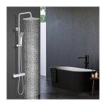 Colonne de douche thermostatique 38 �c, ensemble thermostatique, colonne de douche r�glable en hauteur, ...