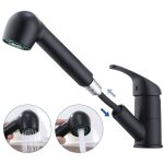 Robinet de cuisine avec douchette extractible mitigeur de cuisine 180 bec rotatif mitigeur d'vier en ...