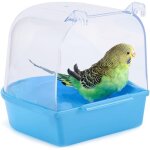 Oiseau baignoire, baignoire bird avec crochets, baignoire pour oiseaux cage pour le bain accessoire de ...