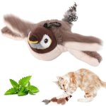 Oiseau pour chat, 2025 nouveau jouet chat interactif, jouet chat oiseau qui bouge, jouet en peluche pour ...