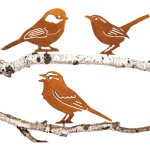 Treetalk - oiseaux rouill dcoration de jardin pour arbre, patine rouille naturelle, jardin dcoration ...