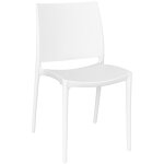 Chaise altea en plastique blanc, modle confort