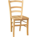Chaise de salle  manger venezia en bois massccio naturel avec sige massif