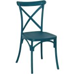 Okaffarefatto - chaise en plastique vert ptrole sprint empilable  croix