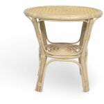 Okaffarefatto - table basse ronde bahama en bambou et osier tress cm 60 x 60