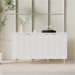 Okwish - buffet moderne, commode, meuble de rangement, avec motif floral, 2 tagres et 6 compartiments, ...
