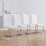 Lot de 4 chaises de salle  manger, chaise impermable, chaise d'appoint rembourre  dossier haut, pour ...