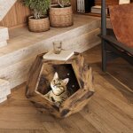Table d'appoint pour chat, kit de litire pour chat, meuble multifonctionnel en mdf, marron antique, ...