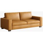 Oleylucklive - canap 2 places en simili cuir cognac design moderne minimaliste confortable