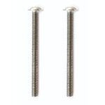 Olfa - lot de 2 vis inox m6 x 95 mm au pas de 100 pour abattant de wc ariane pion fixe