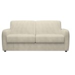 Olivier - canapé 3 places convertible rapido en en velours côtelé beige matelas memory 14 cm Olivier - canapé 3 places convertible rapido en en velours côtelé beige matelas memory 14 cm