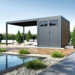Ombrea - abri de jardin pour pergola bioclimatique autoporte - 3m