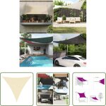 Ombrelle - parasol en pehd triangulaire 3, 6x3, 6x3, 6 m cr�me