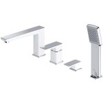 Omnires parma - mitigeur pour rebord de baignoire, installation 4 trous, blanc / chrome pm7432crb