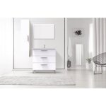 Ondee - zen - colonne de rangement � suspendre pallas - 30cm - blanc - m�lamin� - livr� en kit