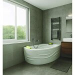 Ondee zen - kit baignoire angle droit 160x90 et tablier motif vague - abs et acryl 3mm - blanc