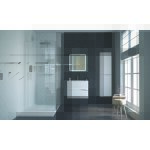 Ondee - zen - meuble salle de bain � suspendre 2doo - 70cm - blanc - miroir athena