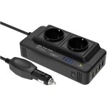 Onduleur 24 v vers 220 v double prise secteur ue ports usb et qc 3. 0 charge rapide prise allume - cigare ...