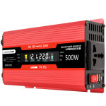 Onduleur de voiture 500 w 12 v � 110 v ac convertisseur solaire lcd num�rique onde sinuso�dale modifi�e ...